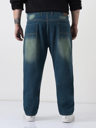 Image of Urbano Plus Men's Straight Fit Heavy Washed Jeans Stretchable