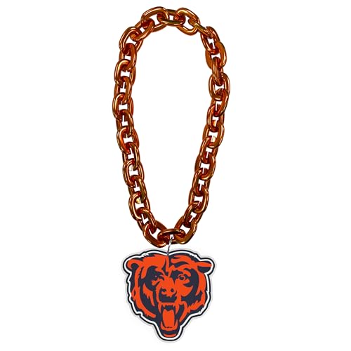 Chicago Bears NFL Bear Head Fan Chain Orange