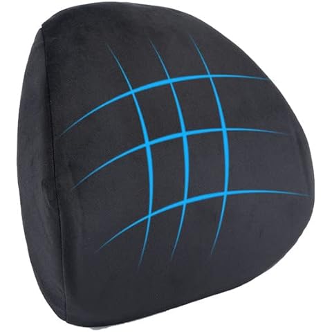 chizzysit Ergonomic Support Pillow，Memory Foam Lumbar Pillow Multifunctional Pillow for Office Chair Car, Sofa… (Black 2) Cover