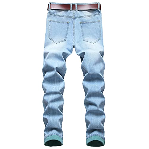 Men's Ripped Hole Slim-fit Casual Jeans2