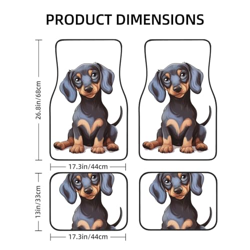 Tapis de sol de voiture imperméables antidérapants auto universels teckel