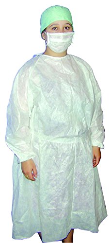 LCH beschermkitel met mouwen, jersey, groen, doos met 10 zakken à 10 blouses