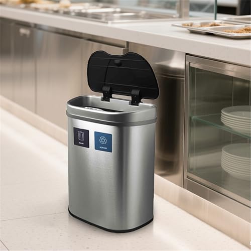 Caneca de basura con sensor y doble compartimento 18.5 gal miniatura 7