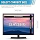 LAMA Blaulichtfilter für 23,8 Zoll Monitor, Blaulicht Blockierende Displayschutzfolie, Anti-Blue Screen Protector, UV/Blendschutz/Augenschutz, Universal Bildschirmfilter 16:9 (528x297mm)