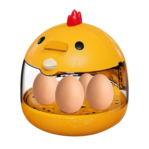 4 Egg Capacity Mini Egg Incubator for Chicken Duck Goose Pigeon Parrot Eggs - Small Portable Incubator Ideal for Kids Poultry Farming Science Classroom and Lab Use