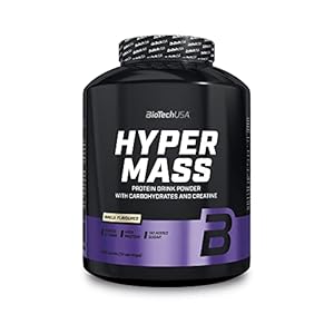 BioTechUSA Hyper Mass – Mass Gainer met Koolhydraten & Eiwitmengsel | Gemicroniseerde Creatine | Glutenvrij, 2.27 kg, Vanille