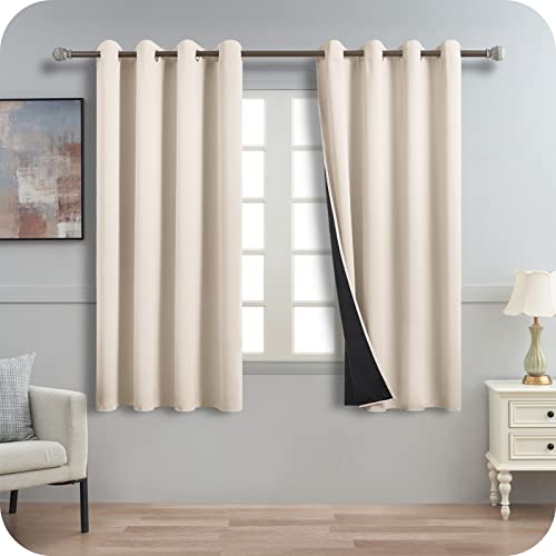 MRTREES Rideaux Occultants Isolants 140x160cm Beige
