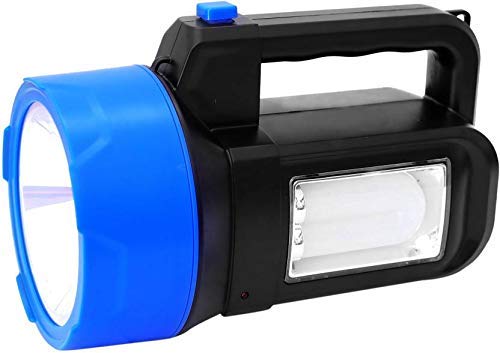 Care 4 50 Watts Long Beam Laser Blinker 3 in 1 Jumbo Rechargeable Torch and Side Tube Emergency Light and Blinker Signal with Strong ABS Body (Multicolor)