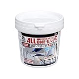 アサヒペン セメント系補修材 オールワンモルタル 750g グレー 下地調整材 補修・塗料の下塗り兼用 柔軟で割れにくい 屋内外 コンクリート モルタル 日本製