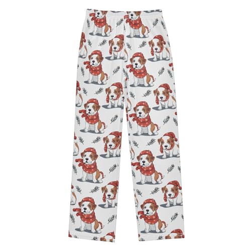 Christmas Pajama Pants Christmas Seamless Dogs Long Sleep Pants Lounge Bottoms