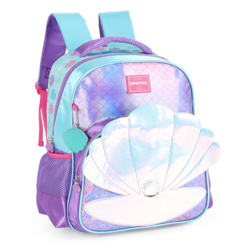Luxcel, Mochila Costas Escolar Concha Sereia Infantil Meninas Grande