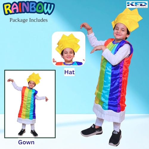Image of Kaku Fancy Dresses Nature Costume for Kids - Star, Sun, Moon, Cloud, Water Drop, Rainbow for Boys & Girls - Annual Function /Theme Party /Stage Shows /Competition