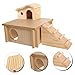 BESPORTBLE 1 Set Wooden Hamster House with Ladder Sleeping House for Hamsters Chinchillas and Animals Private Hideout with Climbing Platform for Exercise and Play