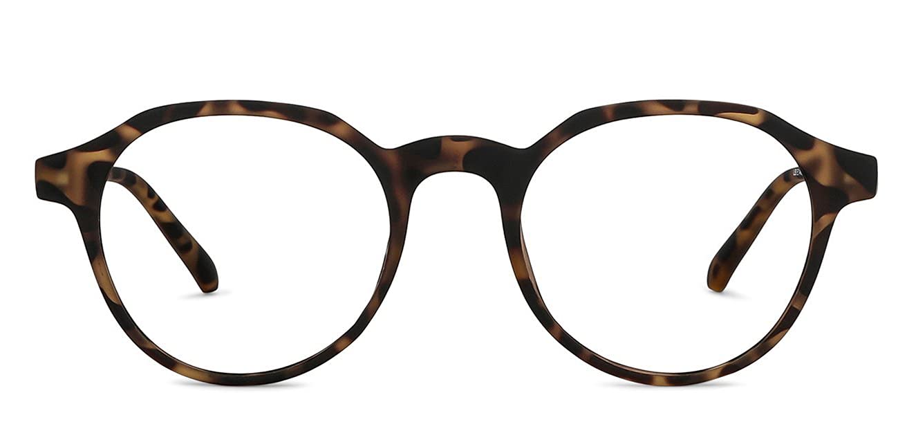 Lenskart Blu | Zero Power Bluecut & Antiglare Computer Eyeglasses For Eye Protection And Strain | Full Rim Round | Men & Women | Medium | LB E14060