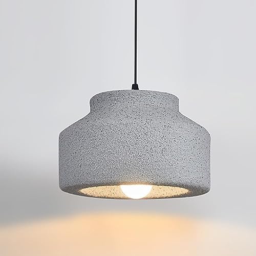 Suspension béton cuisine îlot central plafonnier industriel blanc gris lampe suspendue salle à manger
