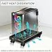 PC Stand, Mobile CPU Stand for Floor, Adjustable CPU Rolling Stand, Under Desk Computer Tower Stand, Computer Mobile Cart Holder with Locking Caster Wheels PC Tower Stand for Home and Office - Black