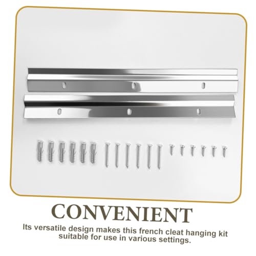 Image of French Cleat Hanger Kit Heavy Duty Z Clips for Wall Mounting Mirrors Art and Frames Secure Hanging Hardware for Home Decor