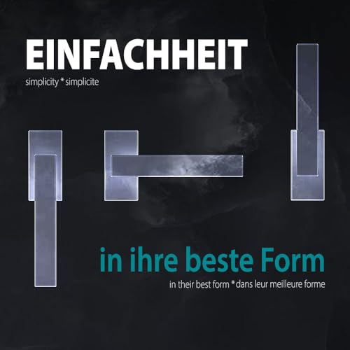 VOOXA Exklusiv Aluminium Fenstergriff | Tiefschwarz RAL9005 (35mm) | für Fenster, Terrassen-/Balkontüren aus Holz, Kunststoff oder Aluminium | Kipp-Funktion | ergonomische, angenehme Haptik