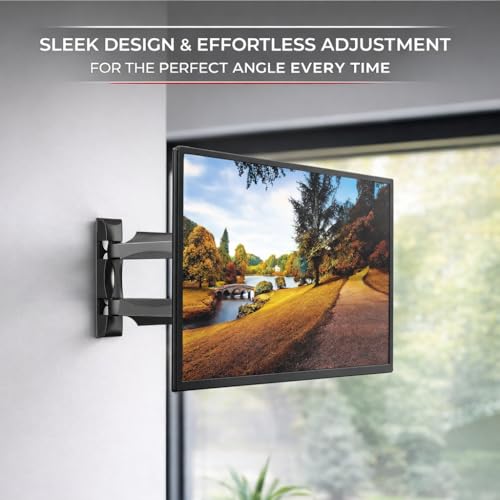 Image of P4 Full Motion Cantilever TV Wall Mount Bracket for 32 to 65 Inch LED /HD /Smart TV's, Universal Heavy Duty TV Wall Mount Stand with Swivel Rotation & Tilt Adjustments (Pack of 1)