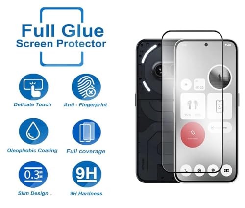 Image of HD Tempered Glass Screen Protector Compatible For Nothing Phone 2A With Edge To Edge Coverage And Easy Installation Kit
