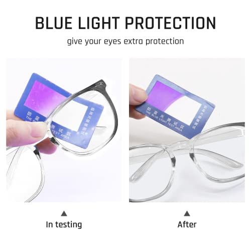 Image of TOREGE Safety Glasses, Goggles With Anti-Fog And Anti-Blue Light LENS For Nurse. (Transparent Deep Gray Light Gray)