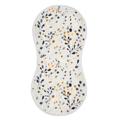 xigua Colorful Leaves Baby Burp Cloths for Newborn Boys and Girls 2 Pack, Soft & Absorbent Cotton Baby Burp Cloth, Baby Washcloths, Newborn Towel, Burp Rags