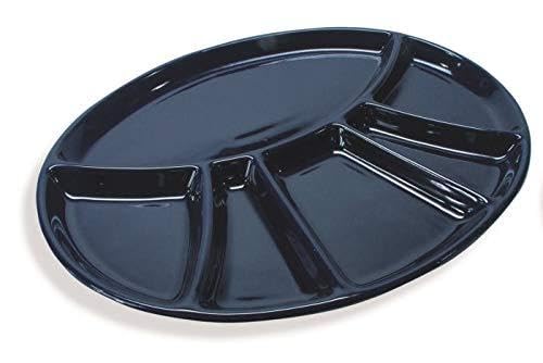 A&F C104741 - Plato para fondue, ovalado, color azul