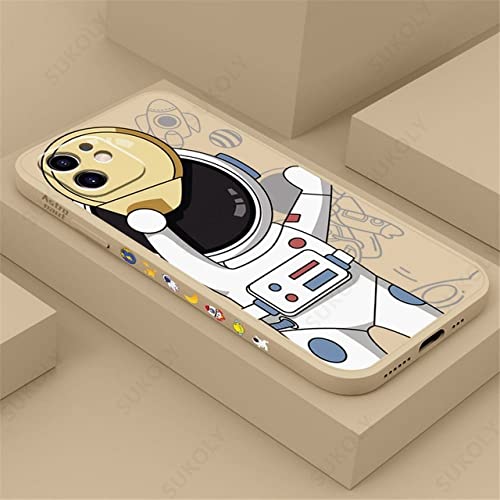 Coque silicone iPhone 12 astronaute créatif pour le quotidien urbain