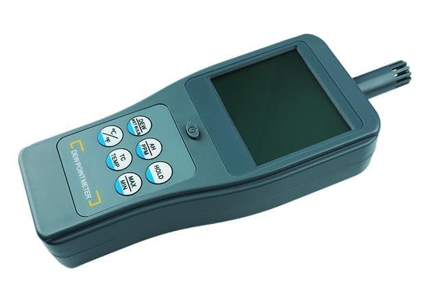 Dew Point Meter K-Type Thermocouple Surface Temperature Measurement Ambient Wet Bulb Temperature Meter Relative Absolute Humidity Meter PPM Measurement Temperature Unit °C/°F