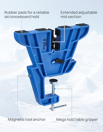 image for JOYTUTUS Ski and Snowboard Vise for Tuning, Professional Non-Slip Vice
