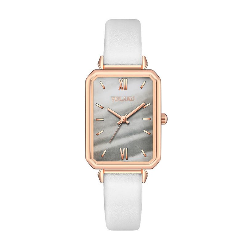 Stylish Small Square Shape Watch for Women | Elegant Quartz Wristwatch | Classic Leather Strap | Lightweight & Comfortable | Trendy Ladies Watch-image-40