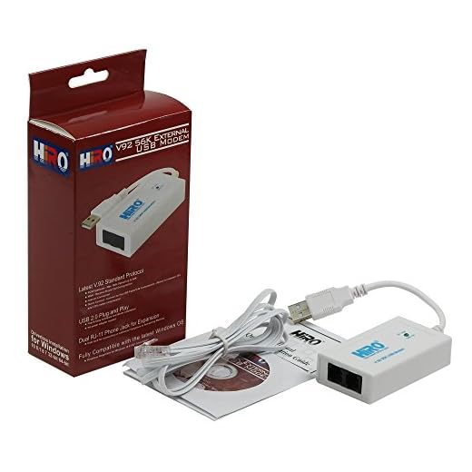 HiRO V92 56K External USB Data Fax Dial Up Internet Modem Dual Port Built in Buzzer Truly Plug n Play Driverless Installation Built in Driver Windows 10, 8.1, 8, 7, 32-bit 64-bit (H50228)