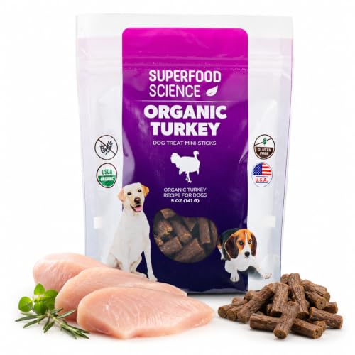 Organic Dog Treats, Soft & Chewy Organic Turkey Dog Treats, Low Calorie Hypoallergenic Natural...
