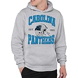 Junk Food Clothing x NFL - Carolina Panthers - Team Helmet - Unisex Adult Pullover Fleece Hoodie for Men and Women - Size Large