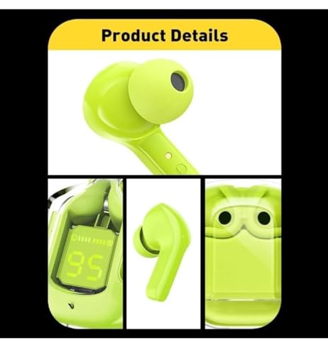 Image of bmani True Wireless Stereo Wireless Earbuds, Ultrapods max TWS Bluetooth Earphones with Charging Case and LED Digital Display, Microphone, Works with iOS Android and Bluetooth Devices (ULTRAPODS-G)