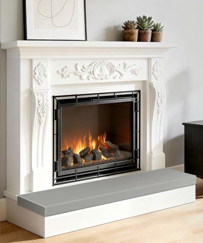 Fireplace Baby Proofing 80 Corner Guard Hearth Cushion for Baby Proof Memory Foam Brick Fire Place Bumper Protector Soft Seat Pad for Babies Child Children Toddlers Grey