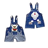 ACMEDE 2 Stück Baby Mädchen Latzhose Kurze Hose blau 6 Monate 3 5 JahreDenim shorts Jeans Salopette Overall Alles in einem Jumpsuit Playsuit Dungaree-Shorts Denim Shortalls,Höh 70-75cm