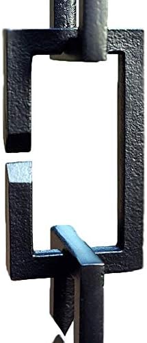 Miniatura 6 de Nutshell Stores Cadena de lluvia de eslabones rectángulos, color negro, 9 pies