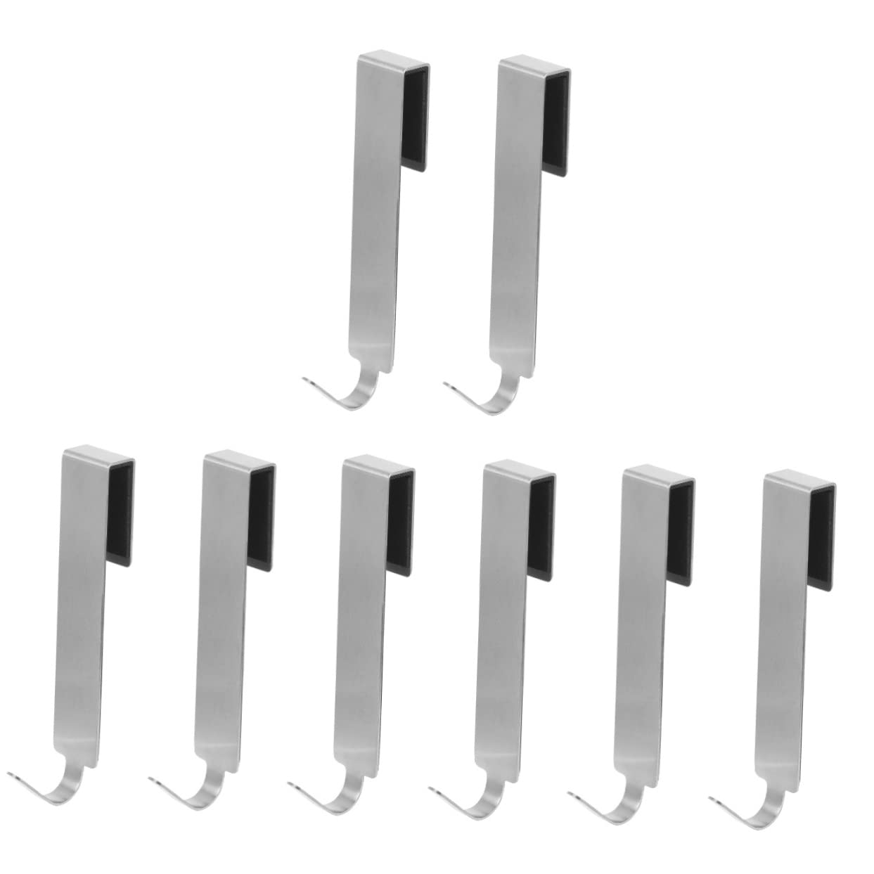 VASDEV Percha de Metal 10 Piezas Gancho de gabinete Ganchos de Acero Inoxidable Ganchos para Colgar Ropa Ganchos para Puerta de Dormitorio Ganchos sin Perforaciones Gancho para Armario To