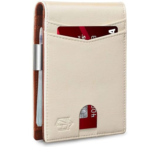 Money Wallet Clip Minimalist Wallet RFID Blocking ID Credit Card Wallet Holder Front Pocket Anti-scan(01)4