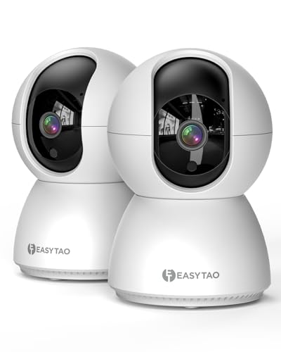 Catálogo de Costo de Camaras de Seguridad disponible en línea. 49 EASYTAO 2PCS TV-628 Cámara de Seguridad Interior, 2K 3MP Cámara Alexa WiFi, iCSee O Tris Home App, Audio Bidireccional, Control Remoto, Detección de Movimiento, Visión...