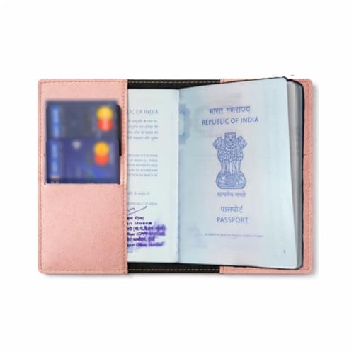 Image of Customized Couple Printed Passport Cover Gift Set 2 Pcs | Personalised Leather Travel Gift for Husband Wife, Boyfriend Girlfriend | Customised Valentine's Day Gift Set (Design 6)