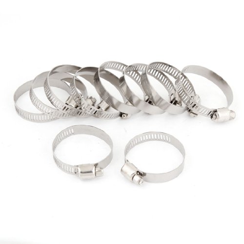 MISPIRE Lot De 12 Colliers De Serrage à Une Oreille, 29,9 à 33,1 Mm à Tension Constante - Anneaux De Serrage En Continu Pour Tuyaux PEX - Raccord De Tuyau D'eau, Plomberie Et Utilisation Automobile