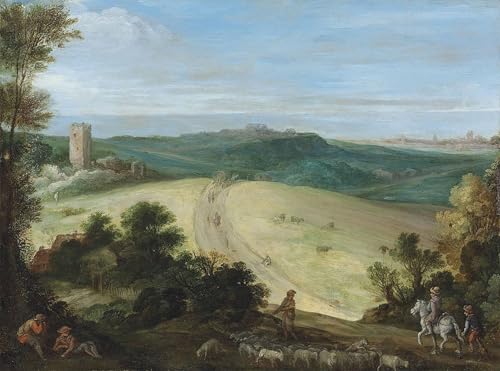 Tableau toile paysage boisé Paul Bril : voyagez au cœur de l'art pastoral