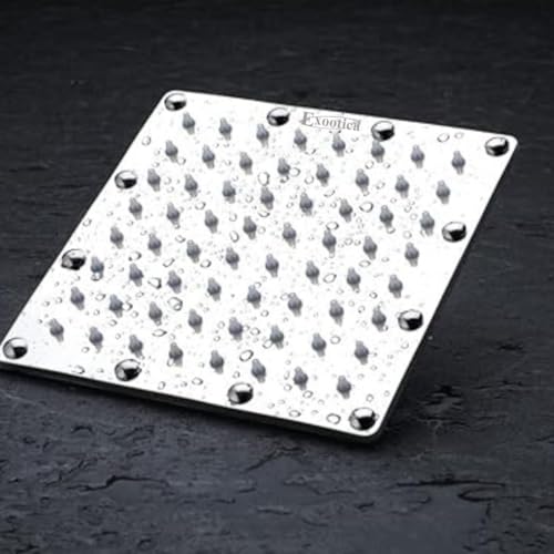 Image of Stainless Steel 304 Shower Head | 1Pc, 6 x 6In Size, Silver | Heavy Metal, Ultra Slim Square Luxury Bathroom Overhead Shower - Sandwhich