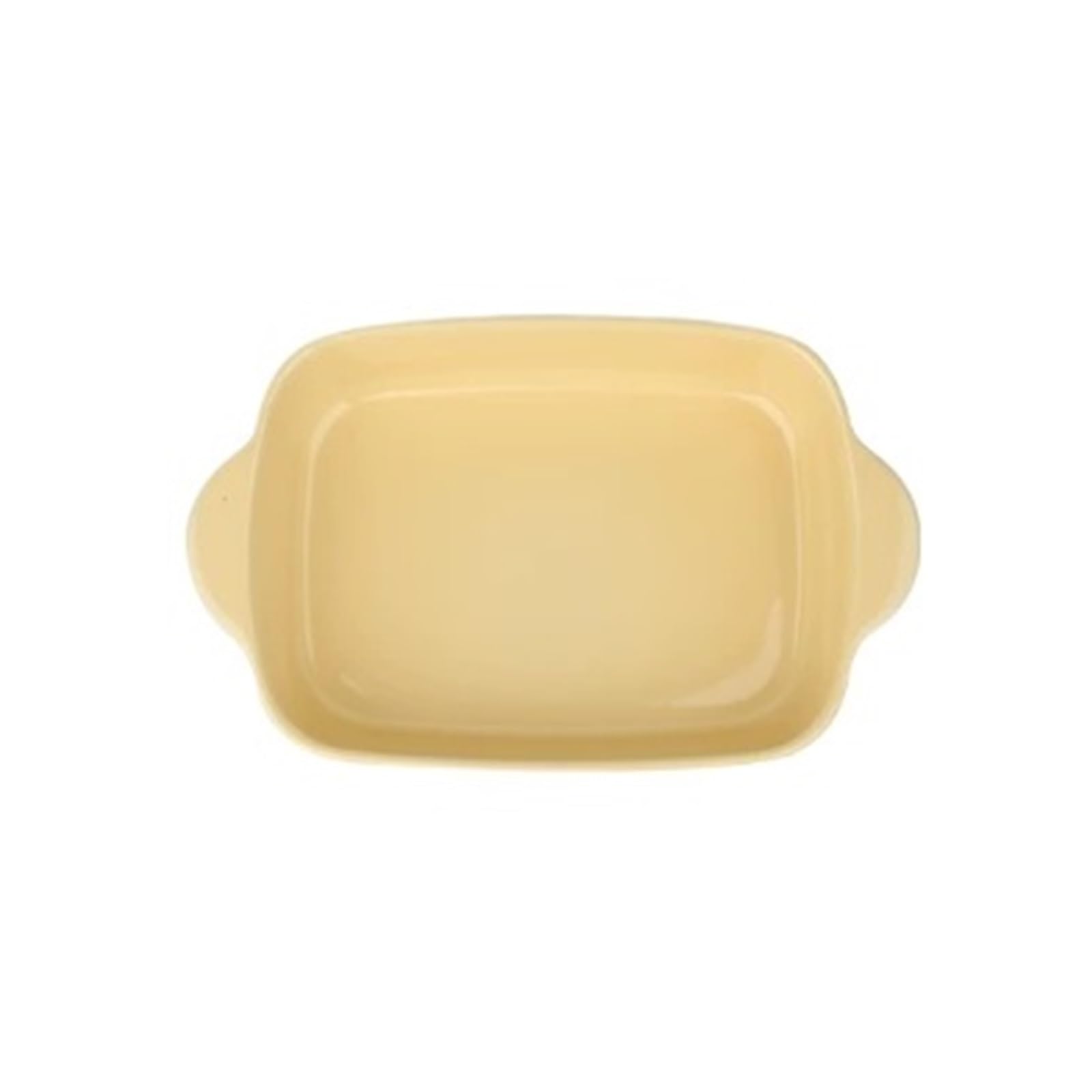 Dh2yjnbf3 Baking Dish Rectangular Ceramic Baking Dish With Handles Casserole Dish for Oven(Yellow,Medium)