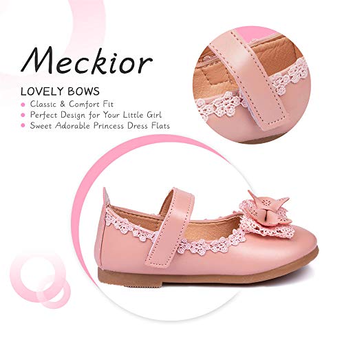 Sapatos de igreja Meckior Infantil Menina Mary Jane Ballerina sem cadarço Vestido de princesa Dança