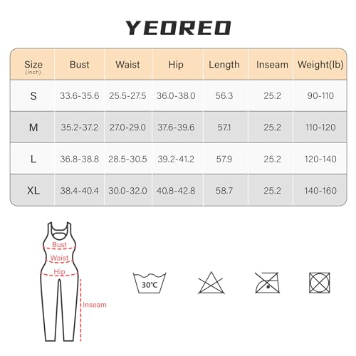 YEOREO Women Long Sleeve Workout Jumpsuit Zip Up Romper Bottom Pants Bodysuit Bodycon Sexy One Piece - Image 7
