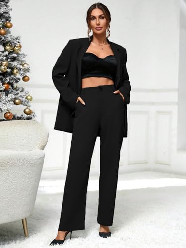 Image of KOTTY Women's Solid Relaxed Fit Full Sleeve Co-ord Blazer and Trouser Set.