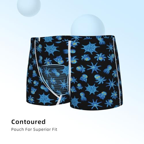 Boys' Cotton Boxer Brief Soft Underwear-Blue Octopus4
